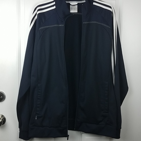 Men's Adidas Climalite Fullzip Jacket 3-Stripes - Picture 6 of 6